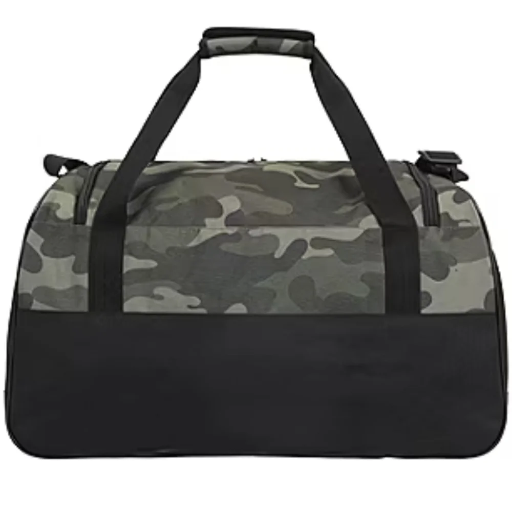 Champion Black & Gray Camo Duffel Bag with Blue Accents
